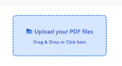 upload PDF files using Free PDF Merger Online tool