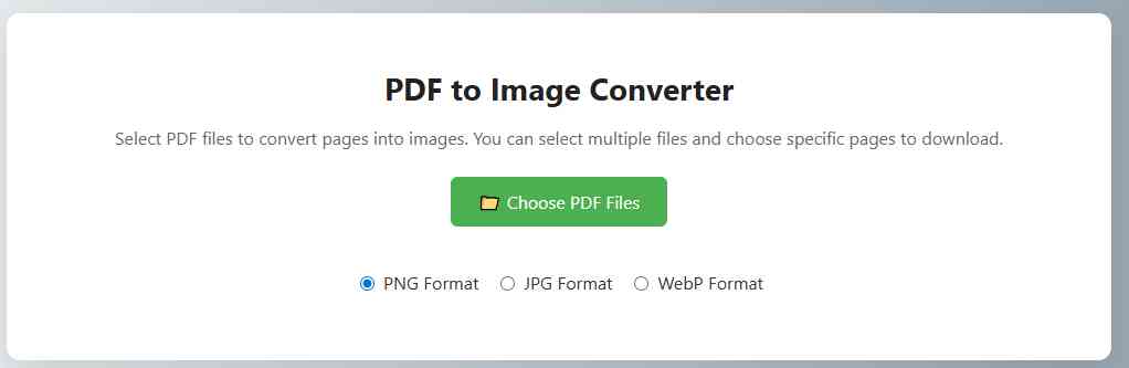 upload PDF file to convert using online PDF to Image Converter