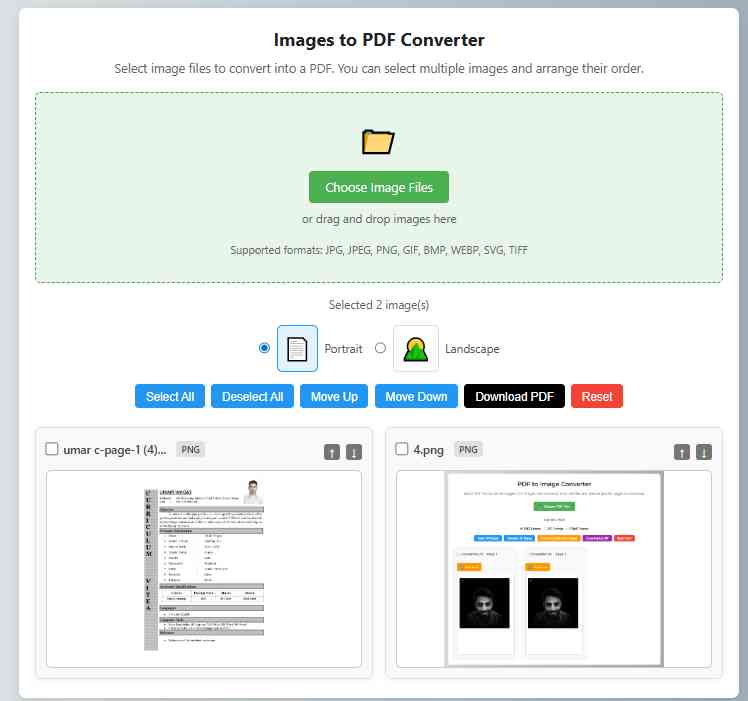 download final PDF file created using Image to PDF Converter
