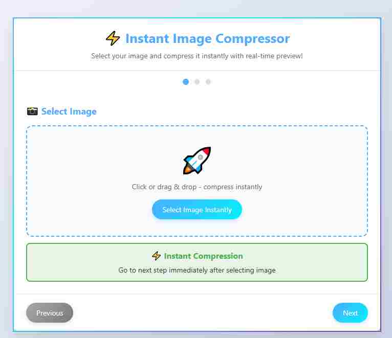 free online image compressor upload area