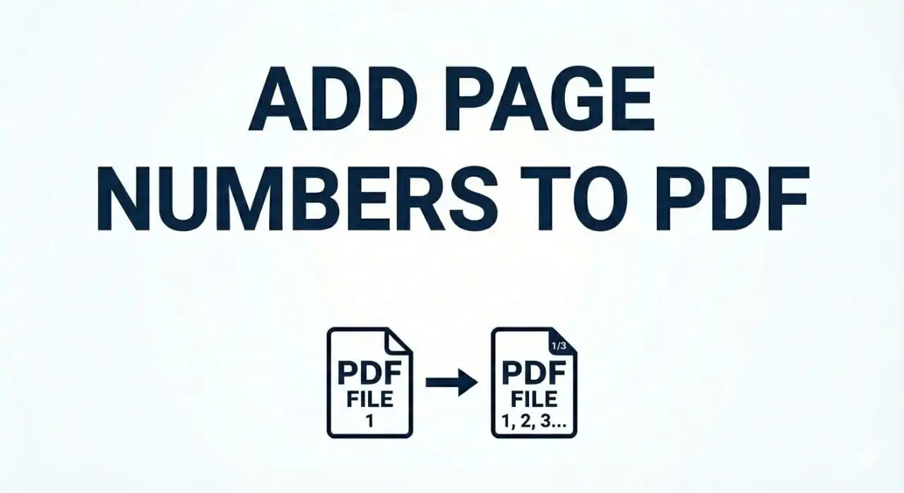Online tool to add page numbers to PDF documents