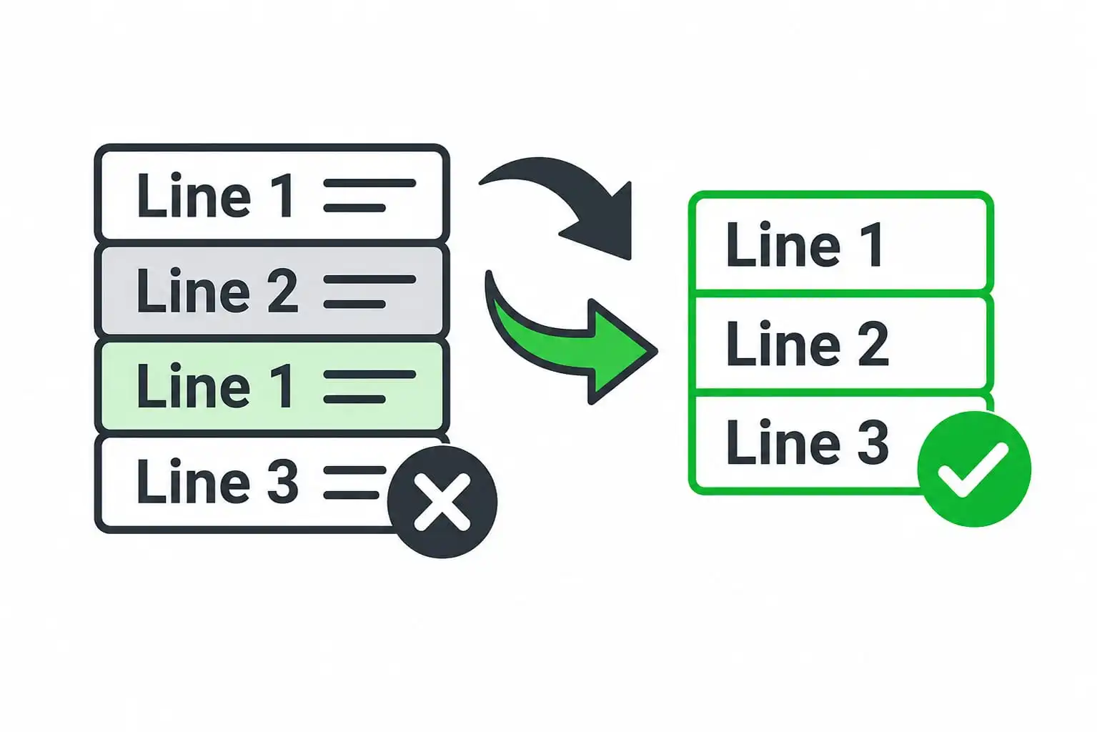 find and remove duplicate lines from any